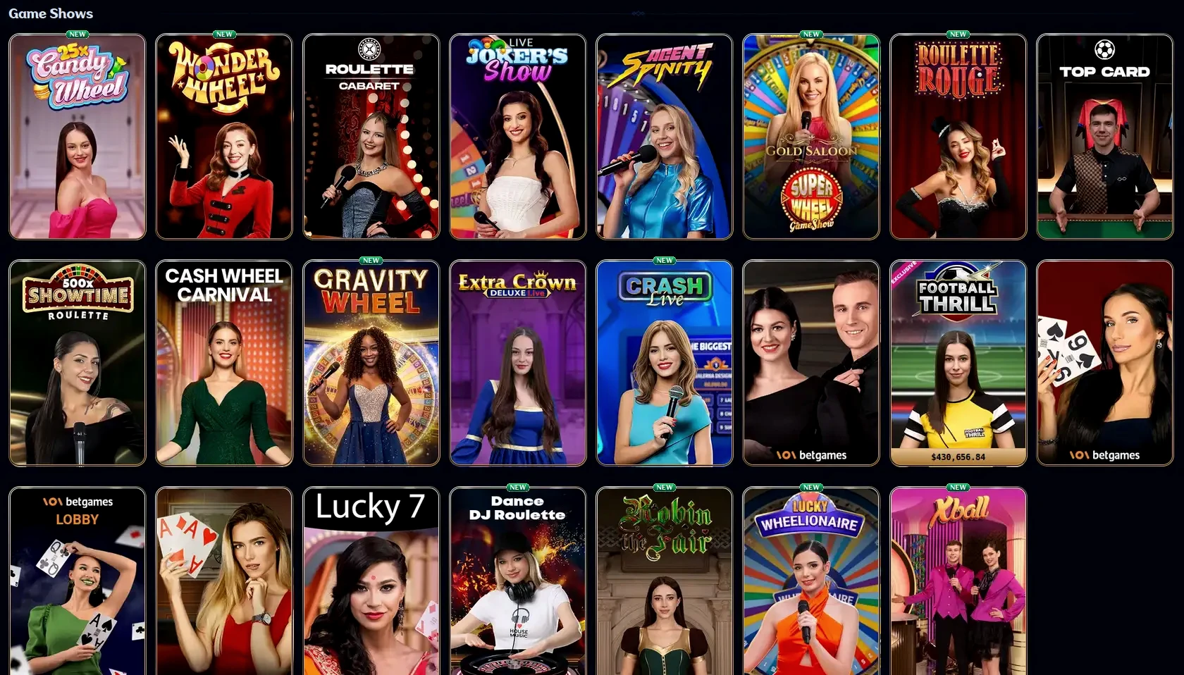 Trino Casino Spielübersicht